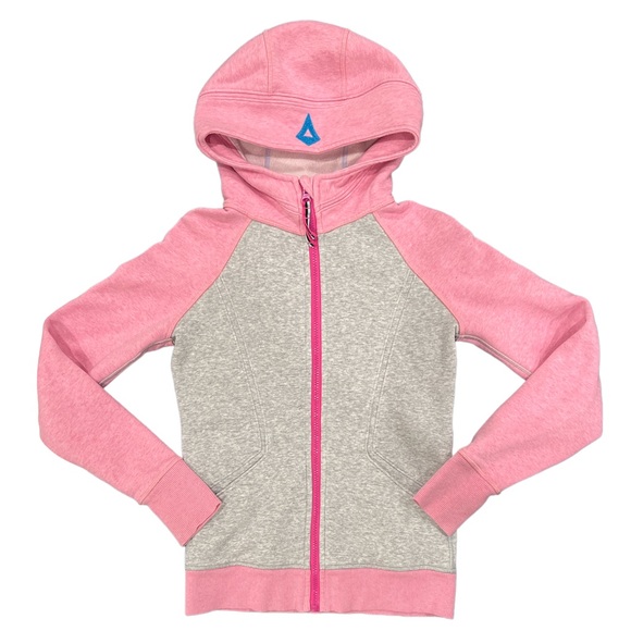 Ivivva Other - Ivivva by Lululemon Girl's Scuba Full Zip Hoodie Pink and Gray Size 10